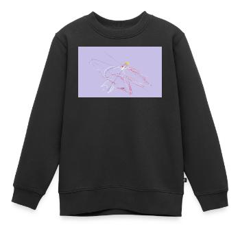 He didn't want to be late.... - Sweat Premium enfant bio - noir - Devant - AI Model Kid Female (0cm)
