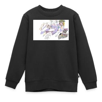 Tagträumen von Vögeln - Kinder Premium Organic Sweatshirt - Schwarz - Vorne - AI Model Kid Female (0cm)