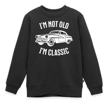 Je ne suis pas un vieux, je suis un classique - Sweat Premium enfant bio - noir - Devant - AI Model Kid Female (0cm)