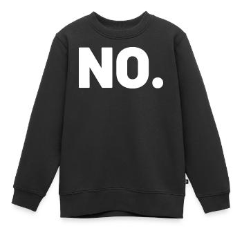 NEIN. - Kinder Premium Organic Sweatshirt - Schwarz - Vorne - AI Model Kid Female (0cm)
