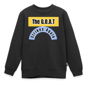 Der GOAT schlägt erneut zu - Kinder Premium Organic Sweatshirt - Schwarz - Vorne - AI Model Kid Female (0cm)