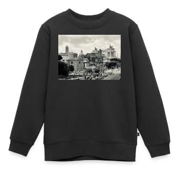 Sepia Rom: Kolosseum und Platz - Kinder Premium Organic Sweatshirt - Schwarz - Vorne - AI Model Kid Female (0cm)