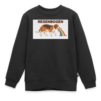 Beagle mit Regenbogenstrahl - Kinder Premium Organic Sweatshirt - Schwarz - Vorne - AI Model Kid Female (0cm)