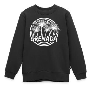 Grenada - Kids Premium Organic Sweatshirt - black - Front - AI Model Kid Female (0cm)