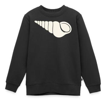 Küstenspirale Muschelskizze - Kinder Premium Organic Sweatshirt - Schwarz - Vorne - AI Model Kid Female (0cm)
