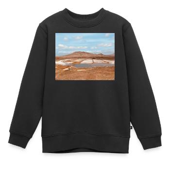 Salzflecken der Wüste - Kinder Premium Organic Sweatshirt - Schwarz - Vorne - AI Model Kid Female (0cm)