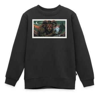 beast with a frozen heart - Kinder Premium Organic Sweatshirt - Schwarz - Vorne - AI Model Kid Female (0cm)