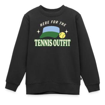 Club de tennis Tenniscore, uniquement sans adhésion - Sweat Premium enfant bio - noir - Devant - AI Model Kid Female (0cm)