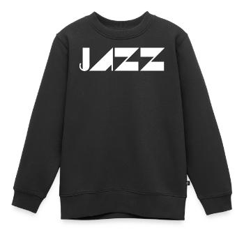 Logo Jazz Geometry - Sweat Premium enfant bio - noir - Devant - AI Model Kid Female (0cm)