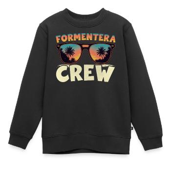 Formentera Crew - Kinder Premium Organic Sweatshirt - Schwarz - Vorne - AI Model Kid Female (0cm)