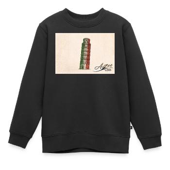 Azzo - Kinder Premium Organic Sweatshirt - Schwarz - Vorne - AI Model Kid Female (0cm)