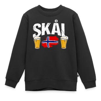 Vacances en Norvège dans les fjords de Norge Voyage en Scandinavie - Sweat Premium enfant bio - noir - Devant - AI Model Kid Female (0cm)