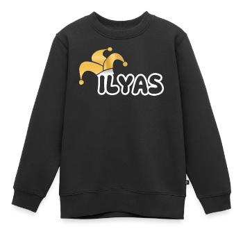 Ilyas de la Méandre - Sweat Premium enfant bio - noir - Devant - AI Model Kid Female (0cm)