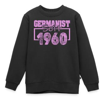 1960 - Kinder Premium Organic Sweatshirt - Schwarz - Vorne - AI Model Kid Female (0cm)