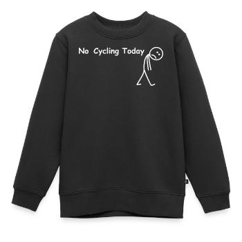 Pas de vélo aujourd’hui, cyclistes drôles - Sweat Premium enfant bio - noir - Devant - AI Model Kid Female (0cm)