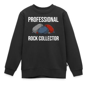 Géologie offerte par collectionneurs professionnels de pierres - Sweat Premium enfant bio - noir - Devant - AI Model Kid Female (0cm)