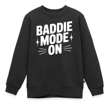 Bösewicht-Modus an - Kinder Premium Organic Sweatshirt - Schwarz - Vorne - AI Model Kid Female (0cm)