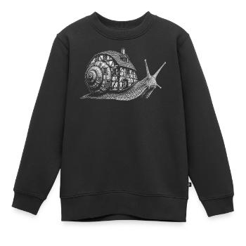 Weinbergschnecke - Kinder Premium Organic Sweatshirt - Schwarz - Vorne - AI Model Kid Female (0cm)