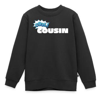 Cool Cousin Statement-Design für den Cousin - Kinder Premium Organic Sweatshirt - Schwarz - Vorne - AI Model Kid Female (0cm)