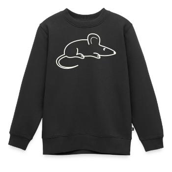 animal souris - Sweat Premium enfant bio - noir - Devant - AI Model Kid Female (0cm)