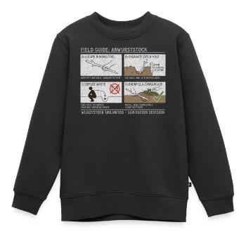 Guide de terrain : Sanitation des déchets en milieu sauvage - Sweat Premium enfant bio - noir - Devant - AI Model Kid Female (0cm)