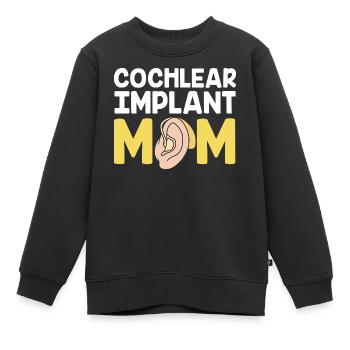 Taub Taubheit Deaf Gebärdensprache - Kinder Premium Organic Sweatshirt - Schwarz - Vorne - AI Model Kid Female (0cm)