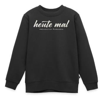 Heute mal präventive Paranoia – Lustiger Spruch - Kinder Premium Organic Sweatshirt - Schwarz - Vorne - AI Model Kid Female (0cm)
