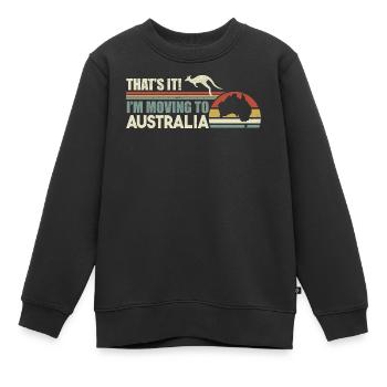 Australie Je déménage en Australie Tourisme - Sweat Premium enfant bio - noir - Devant - AI Model Kid Female (0cm)
