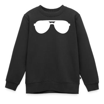 Runde Sonnenbrillen Silhouette - Kinder Premium Organic Sweatshirt - Schwarz - Vorne - AI Model Kid Female (0cm)