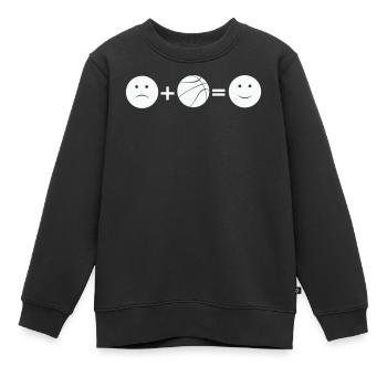 Basketball Love - Kinder Premium Organic Sweatshirt - Schwarz - Vorne - AI Model Kid Female (0cm)