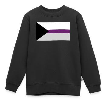 Demisexual Pride Flag - Kids Premium Organic Sweatshirt - black - Front - AI Model Kid Female (0cm)
