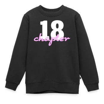 Chapter 18 - 18. Geburtstag Poster & Design - Kinder Premium Organic Sweatshirt - Schwarz - Vorne - AI Model Kid Female (0cm)