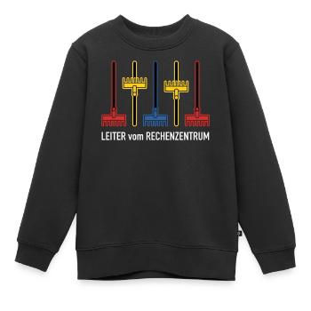Rechenzentrum Design Gartengeräte Rechen Leiter - Kinder Premium Organic Sweatshirt - Schwarz - Vorne - AI Model Kid Female (0cm)