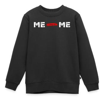 Me Me Roter Pinsel Geteiltes Porträt - Kinder Premium Organic Sweatshirt - Schwarz - Vorne - AI Model Kid Female (0cm)