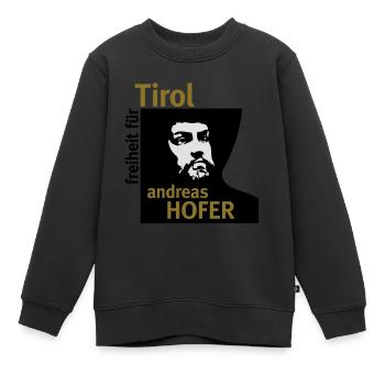 Andreas Hofer · Freiheit für Tirol - Kinder Premium Organic Sweatshirt - Schwarz - Vorne - AI Model Kid Female (0cm)