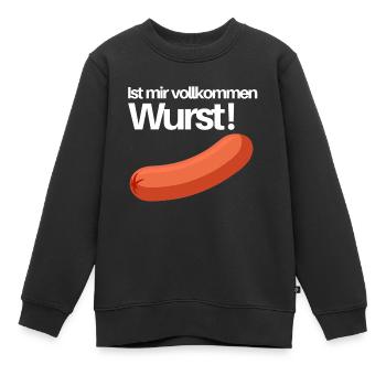 ist mir wurst - Kinder Premium Organic Sweatshirt - Schwarz - Vorne - AI Model Kid Female (0cm)