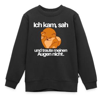 Ich kam sah und so weiter - Kinder Premium Organic Sweatshirt - Schwarz - Vorne - AI Model Kid Female (0cm)