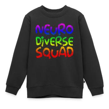 Neurodiverse Squad 3 - Kinder Premium Organic Sweatshirt - Schwarz - Vorne - AI Model Kid Female (0cm)