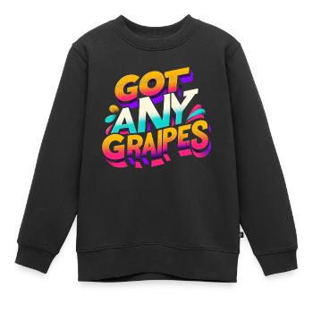 Got Any Grapes 10 - Kids Premium Organic Sweatshirt - black - Front - AI Model Kid Female (0cm)
