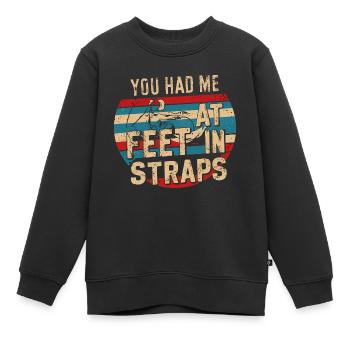 You Had Me At Feet In Straps 53 - Kinder Premium Organic Sweatshirt - Schwarz - Vorne - AI Model Kid Female (0cm)