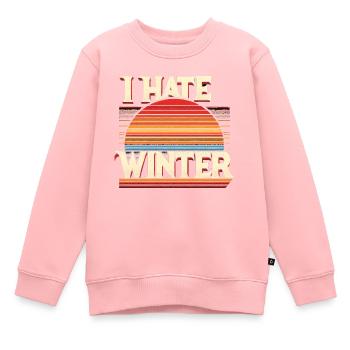Je déteste l’hiver 8 - Sweat Premium enfant bio - rose - Devant - AI Model Kid Female (0cm)