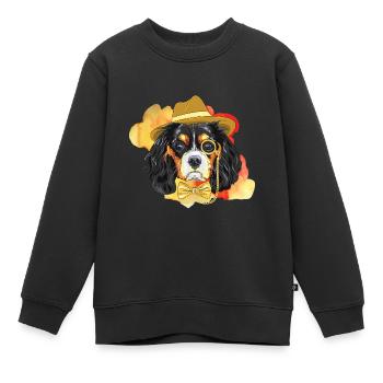 Originelles Design-Hund - Kinder Premium Organic Sweatshirt - Schwarz - Vorne - AI Model Kid Female (0cm)