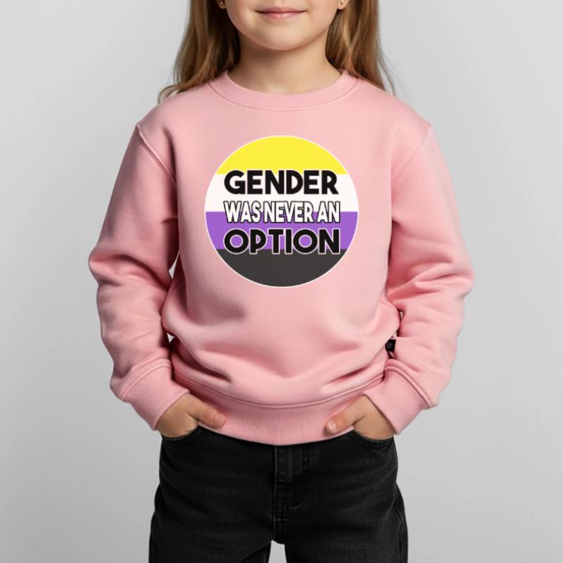 Non-binary nonbinary gender nonbinary saying Kids Premium Organic Sweatshirt
