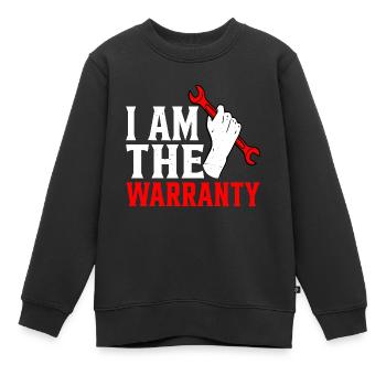 Je suis la garantie 14 - Sweat Premium enfant bio - noir - Devant - AI Model Kid Female (0cm)