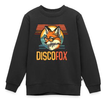 Retro Vintage Discofox Tanzpaar Turnier - Kinder Premium Organic Sweatshirt - Schwarz - Vorne - AI Model Kid Female (0cm)