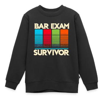 Bar Exam Survivor 8 - Kinder Premium Organic Sweatshirt - Schwarz - Vorne - AI Model Kid Female (0cm)