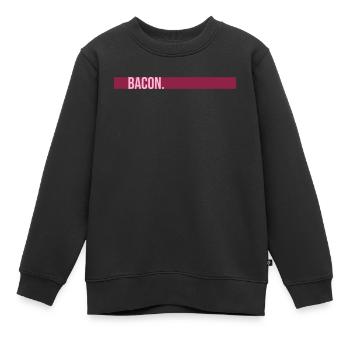 Bacon Speck Lebensmittel Lustig Fleisch Foodie - Kinder Premium Organic Sweatshirt - Schwarz - Vorne - AI Model Kid Female (0cm)