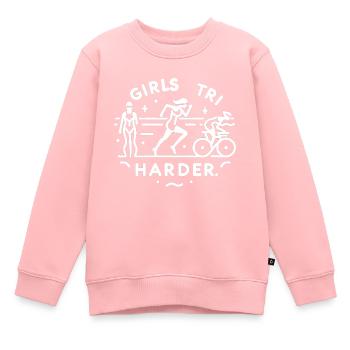 Filles Tri 10 - Sweat Premium enfant bio - rose - Devant - AI Model Kid Female (0cm)