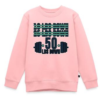 50 lb de duvet 4 - Sweat Premium enfant bio - rose - Devant - AI Model Kid Female (0cm)