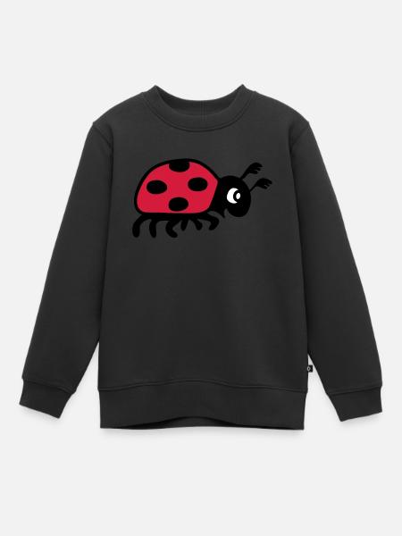 marini marienkäfer glückskäfer insekt punkte liebe - Kinder Premium Organic Sweatshirt - Schwarz
